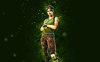 Vintage Ramirez, , green neon lights, Fortnite Battle Royale, Fortnite characters, Vintage Ramirez Skin, Fortnite, Vintage Ramirez Fortnite HD wallpaper