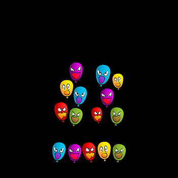 Balloons, Vector, Multicolored, Emotions, Air Balloons, Emoticons, Smileys HD phone wallpaper