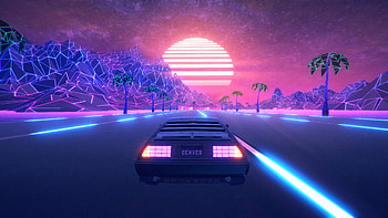 Retrowave Road Car , retrowave, road, cars, artist, artwork, digital-art HD wallpaper