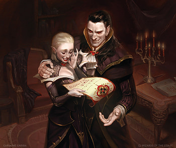Wedding announcement, girl, vampire, famtasy, art, man, dark, halloween, wedding, fantasy, couple, caroline gariba, luminos HD wallpaper