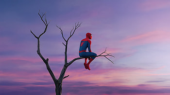 Spiderman Hanging On, spiderman, superheroes, artwork, digital-art, art, ai HD wallpaper