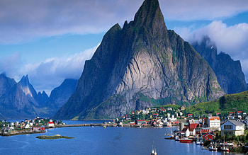 Norwegian Fjords, Scenic landscapes, Majestic mountains, Tranquil lakes HD wallpaper