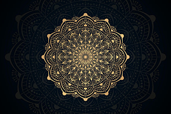 Gold lace mandala design on dark mandala background 1101257 Vector Art at Vecteezy, Mandala Dark HD wallpaper