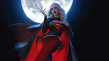Supergirl As The Vampire Savior, supergirl, superheroes, artwork, digital-art HD wallpaper