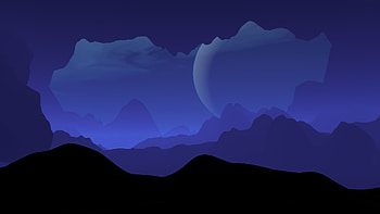 Blue Minimalist Alien Landscape, minimalism, minimalist, landscape, artist, artwork, digital-art HD wallpaper