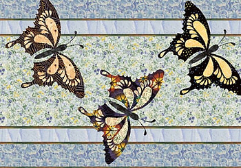 Textured Butterflies, butterflies, stripes, textured, art HD wallpaper