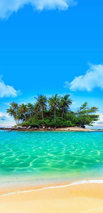 Island , Tropical paradise, Exotic beauty, background HD phone wallpaper