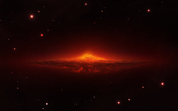 Burning star, nebula, clouds, dark, galaxy HD wallpaper