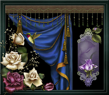 ROSES & HUMMINGBIRD, HUMMINGBIRD, FLOWERS, ROSES, COLORFUL HD wallpaper