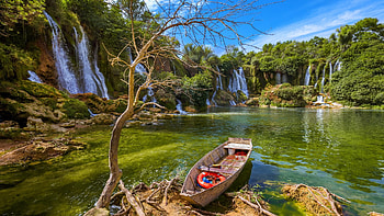 Waterfall Kravice, Beautiful nature, Scenic beauty, Bosnia and Herzegovina HD wallpaper