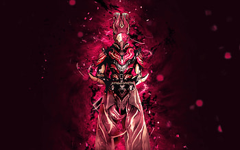 Harrow, , purple neon lights, Warframe, RPG, Warframe characters, Harrow Build, Warframe Builds, Harrow Warframe HD wallpaper