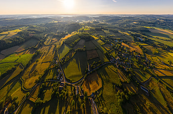 Nature, Trees, Roads, View From Above, Field, Village HD wallpaper