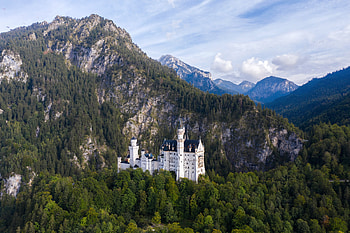 Neuschwanstein Castle, Germany, architecture, castle, germany, medieval, forest, mountains HD wallpaper