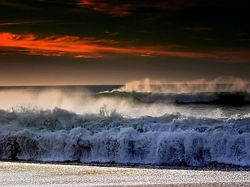 Seascape Beach, sky, sand, ocean, beach HD wallpaper