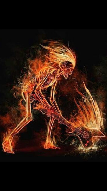 Guitarist Flame, guitarflame, guitarplayer, guitar HD phone wallpaper