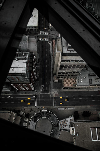 Cities, Cars, City, Building, View From Above, Road HD phone wallpaper