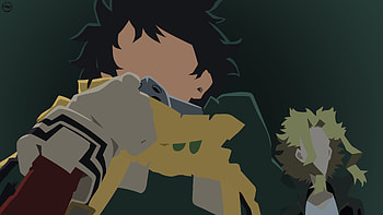 Deku & All Might, All Might, Izuku Midoriya, Anime, My Hero Academia HD wallpaper