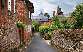 Old Town in France, old, town, street, France, bricks HD wallpaper