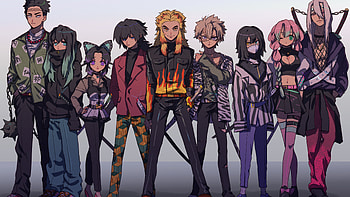 Gyomei Himejima Kokushibo Kyojuro Rengoku Mitsuri Kanroji Muichiro Tokito Obanai Iguro Demon Slayer Kimetsu no Yaiba HD wallpaper