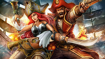 Gangplank, Miss Fortune, , Mobile HD wallpaper