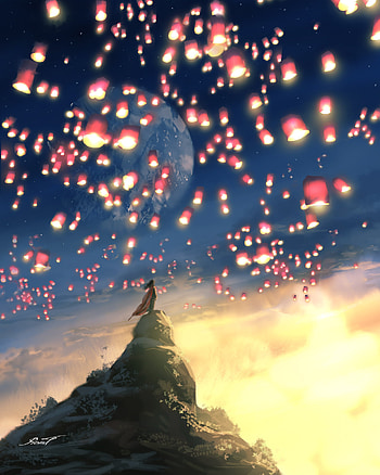 Art, Night, Rock, Holiday, Human, Person, Flashlights HD phone wallpaper