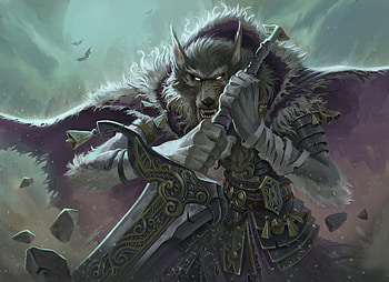 fantasy, warrior, fantasy warrior, werewolf HD wallpaper