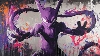 Mewtwo Artistic - Pokémon Background, Mewtwo (Pokémon) HD wallpaper