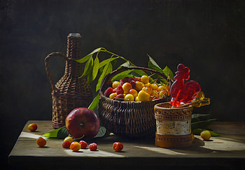 ❤️, Bottle, Still life, Fruits, Candy HD wallpaper