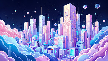 Cyberspace Cityscape, cyberspace, futuristic city, neon colors, Sci Fi, cyberpunk HD wallpaper