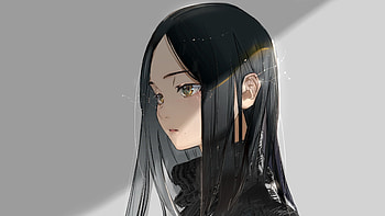 Original, black hair, anime girl, cute HD wallpaper