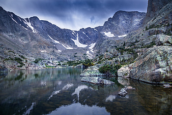Landscape, Nature, Snow, Vertex, Lake, Tops HD wallpaper