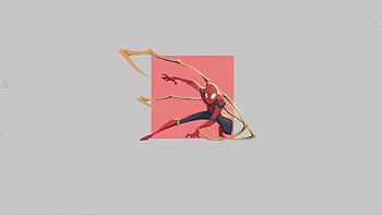 Spiderman Minimal , spiderman, superheroes, artwork, art, digital-art, minimalism, artstation HD wallpaper