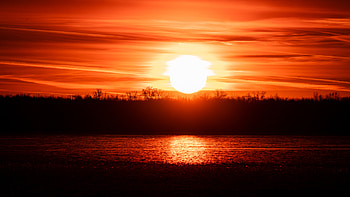 Nature, Sunset, Sun, Twilight, Reflection, Dark, Dusk HD wallpaper