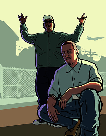Ryder and Cj, Gta, Grove HD phone wallpaper