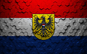 Flag of Heilbronn, honeycomb art, Heilbronn hexagons flag, Heilbronn, 3d hexagons art, Heilbronn flag HD wallpaper