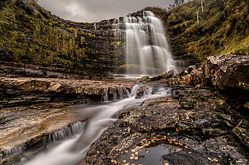 Waterfall on the Isle of Skye, Scotland, waterfall, nature, rocks, scotland HD wallpaper