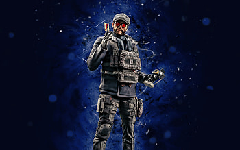Flores, , blue neon lights, Tom Clancys Rainbow Six, creative, Rainbow Six Siege, Tom Clancys characters, Flores Rainbow Six HD wallpaper