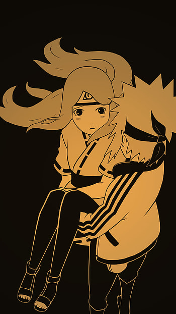 Kushina and Minato minimalist, Minato Namikaze, Anime, Naruto HD phone wallpaper