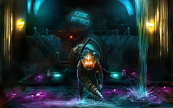 Someone Call a Plumber, big daddy, video games, rapture, bioshock, water, ocean HD wallpaper