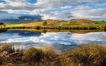 Nature, Rivers, Grass, Sky, Summer, Shore, Bank HD wallpaper
