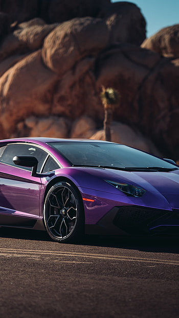 Lamborghini Aventador LP 750, Purple sports car, Sony Xperia Z5 Premium HD phone wallpaper