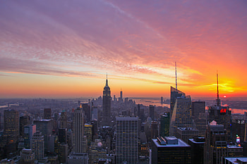 Cities, Sunset, City, Evening, Tower HD wallpaper