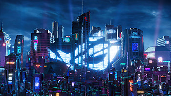 Rog Buildings , republic-of-gamers, asus, computer, games, logo HD wallpaper