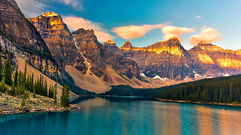 Lake sunrise, Reflective waters, Peaceful scenery, Morning tranquility HD wallpaper