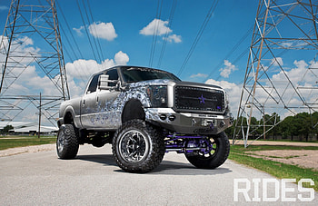 Forceful Ford, Truck, 11, Flames, Lift HD wallpaper