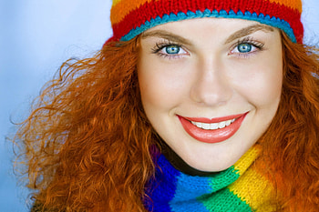 gorgeous winter girl, teen, cute, redhead, girl, tall HD wallpaper