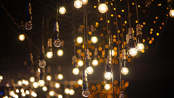 Gold Lights, Light HD wallpaper