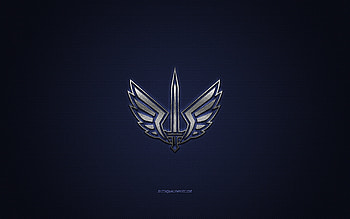 St Louis BattleHawks, American football club, XFL, blue logo, blue carbon fiber background, American football, Missouri, USA, St Louis BattleHawks logo HD wallpaper