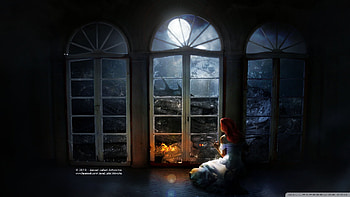 Dragon and lady, , dragon, digital art, fantasy HD wallpaper