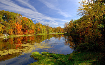 Landscape, Rivers, Autumn HD wallpaper